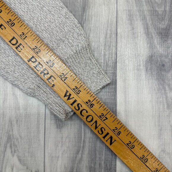 ✅ Mens L Chaps Ralph Lauren 3 Button Mockneck Fairisle Sweater Oatmeal Twist - Picture 5 of 9